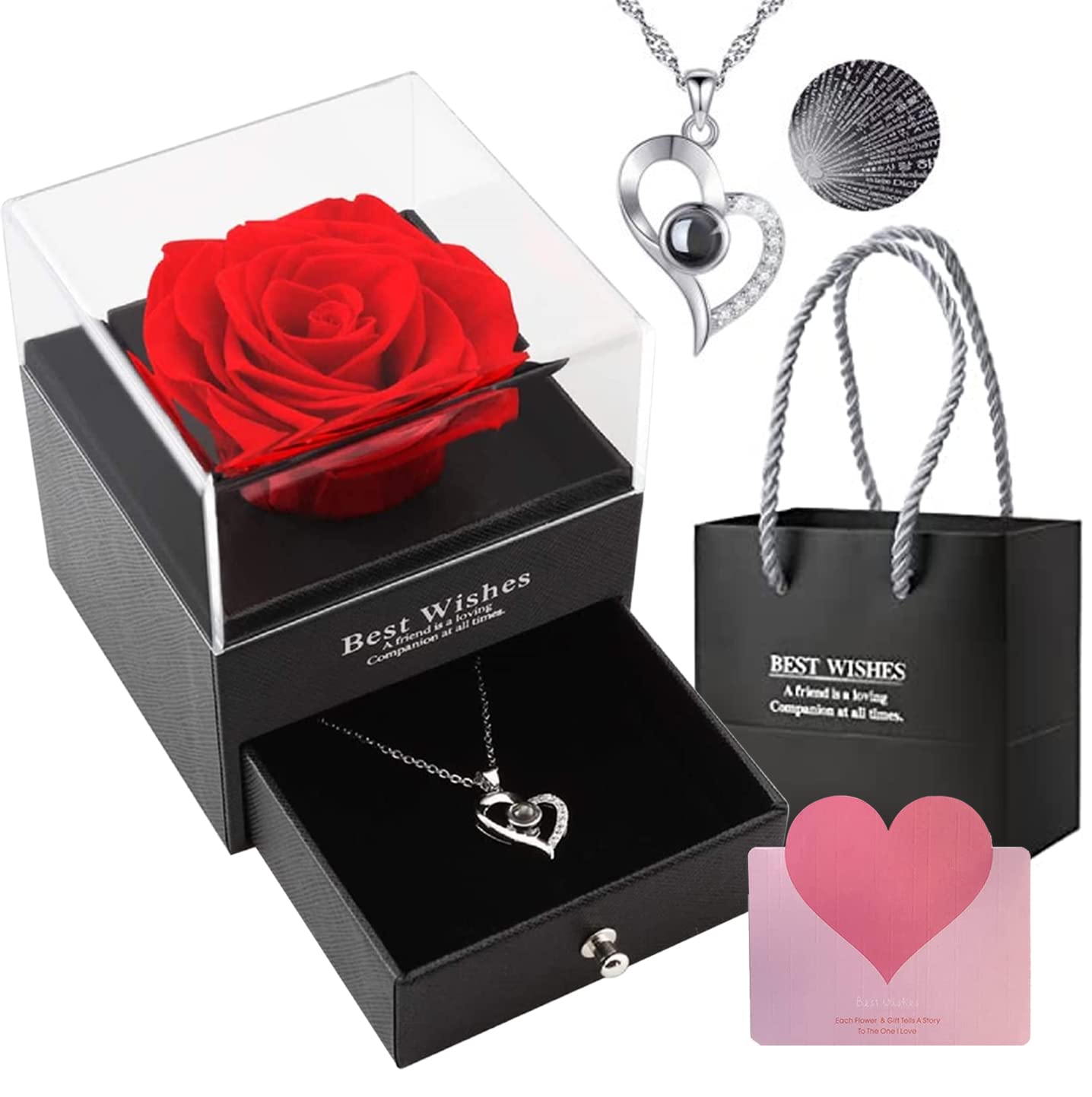 Love Box™ | Imported Eternal Rose Box with Necklace