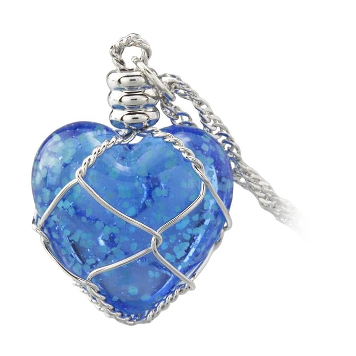 Lucky Charm | Crystal heart glowing neckace