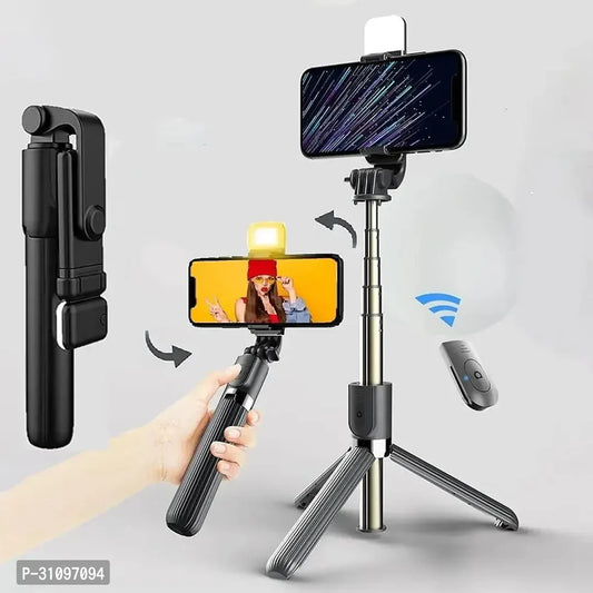 SnapSelf™ | Bluetooth Selfie Stick with Remote and Selfie Light | Multifunctional Tripod Stand