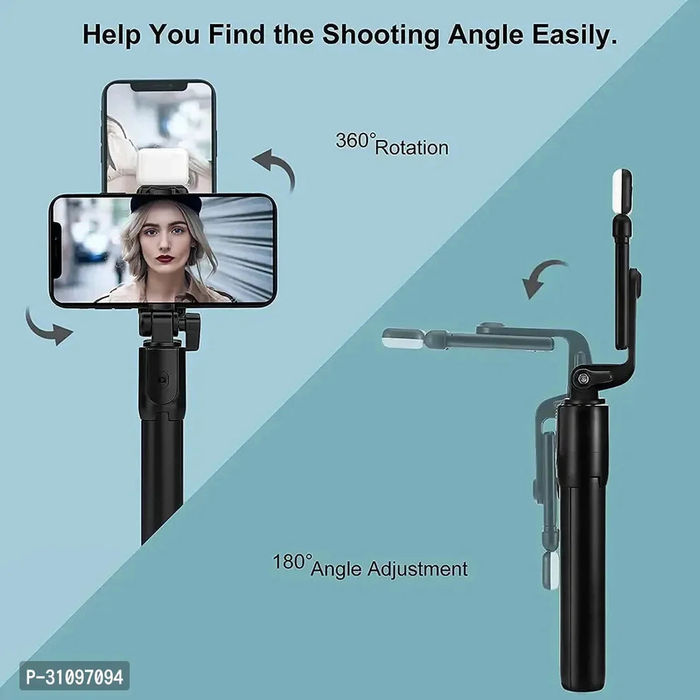 SnapSelf™ | Bluetooth Selfie Stick with Remote and Selfie Light | Multifunctional Tripod Stand